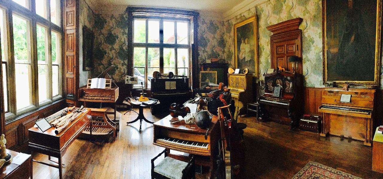 Music room at Holdenby, Northamptonshire